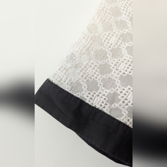 Last Call ⭐Anthropologie Girls From Savoy Molina Black White Eyelet Shift Dress - Picture 8 of 16